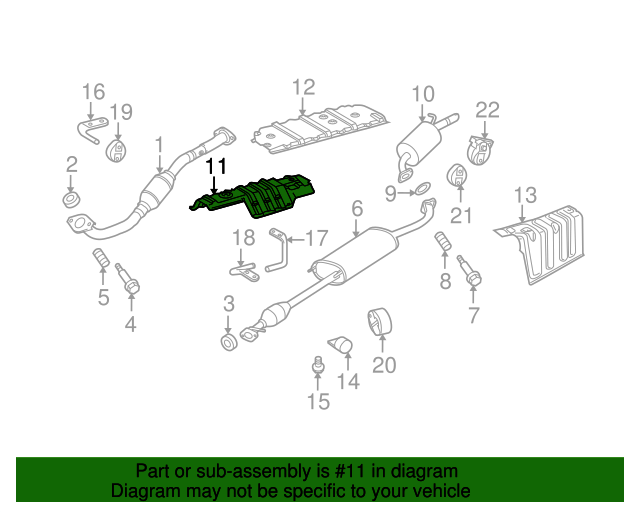 0e010 Heat Shield 04 10 Toyota Highlander Oem Genuine Parts