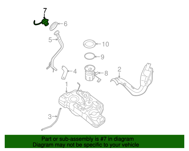 2007 Nissan Nissan Sentra Murano Gas Tank Fuel Filler Cap OEM NEW