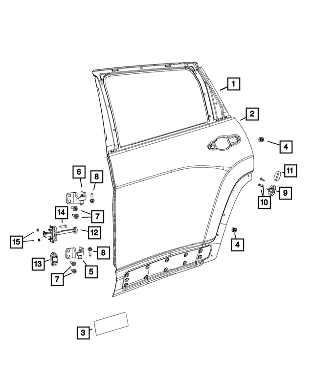 2014 Jeep Cherokee Door Check Seal 68193310AB My Mopar Parts
