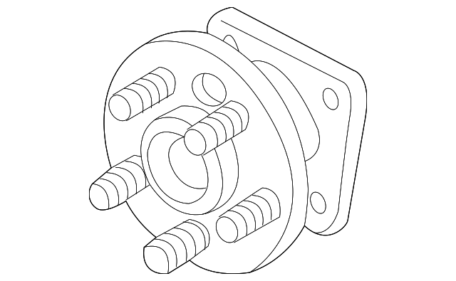 Rear Wheel Hub and Bearing Assembly with Wheel Speed Sensor and Wheel Studs - GM (12413003)