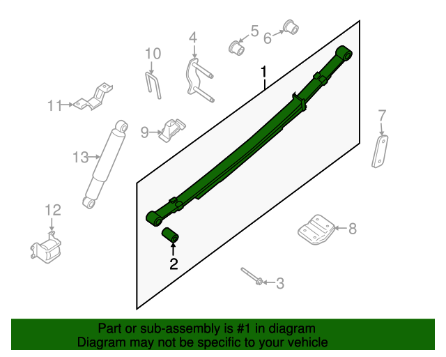 20052021 Nissan Frontier Leaf Spring Assembly 55020EB00A Nissan