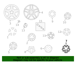 463-401-18-02 - Wheel Alloy 18 5-Spoke 2006-2015 Mercedes-Benz ...