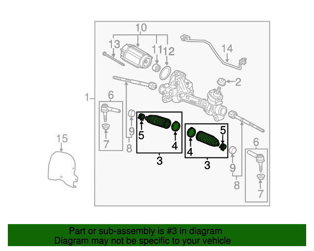20102017 GM Rack and Pinion Boot Kit with Clamps 19209363