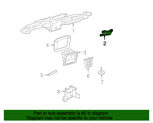19982004 GM Air Distributor Bracket 15725565