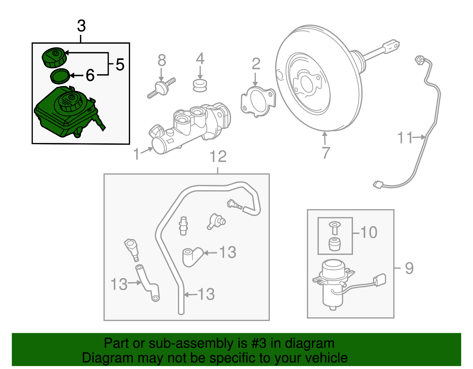 Brake Master Cylinder Reservoir Assembly - GM (93179179)