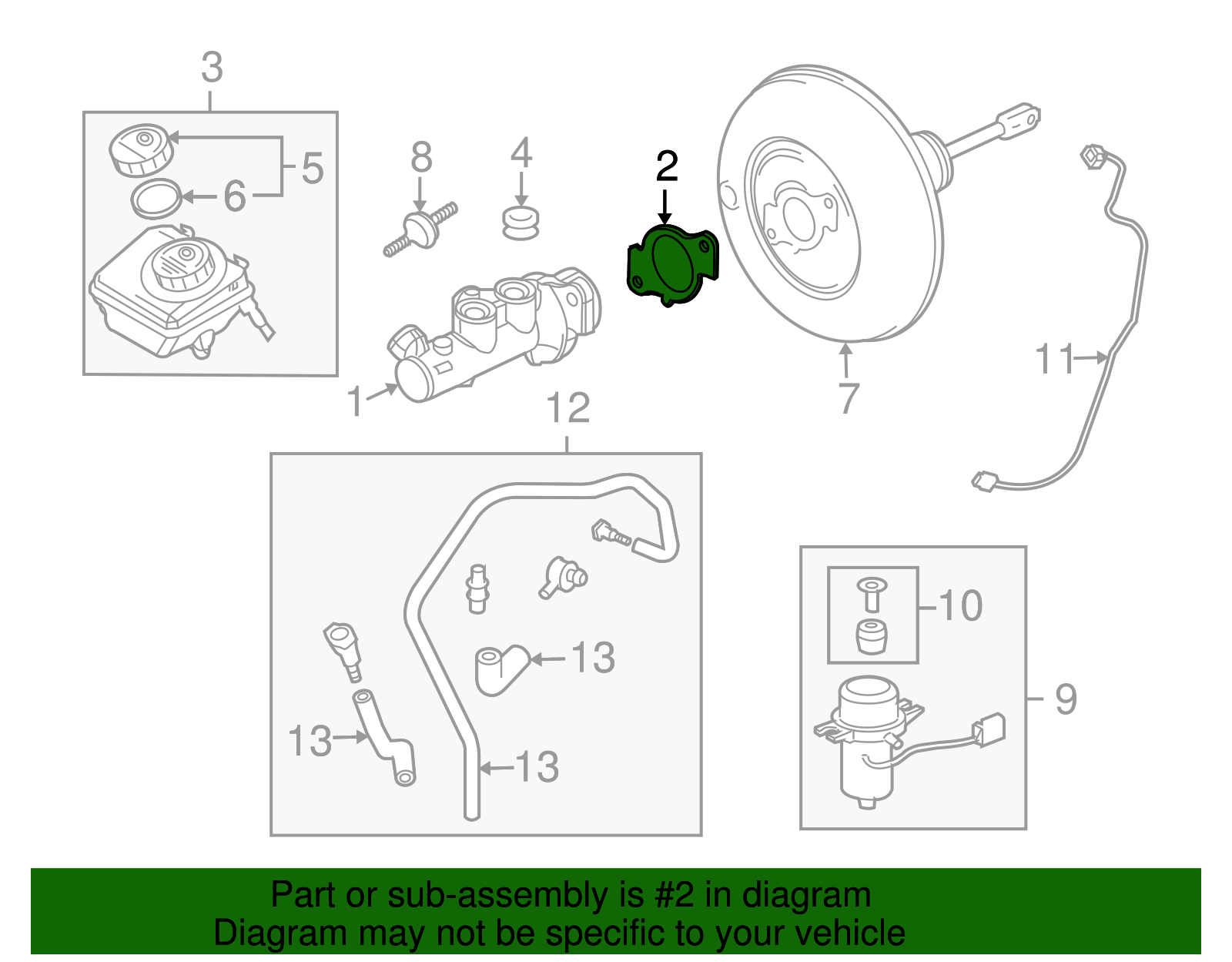 Brake Master Cylinder Seal - GM (90509682)