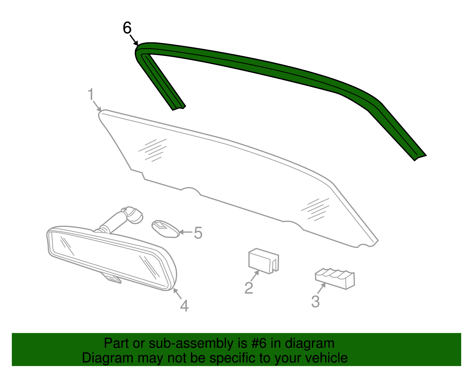 Molding Assembly-W/S Rvl - GM (92201927)