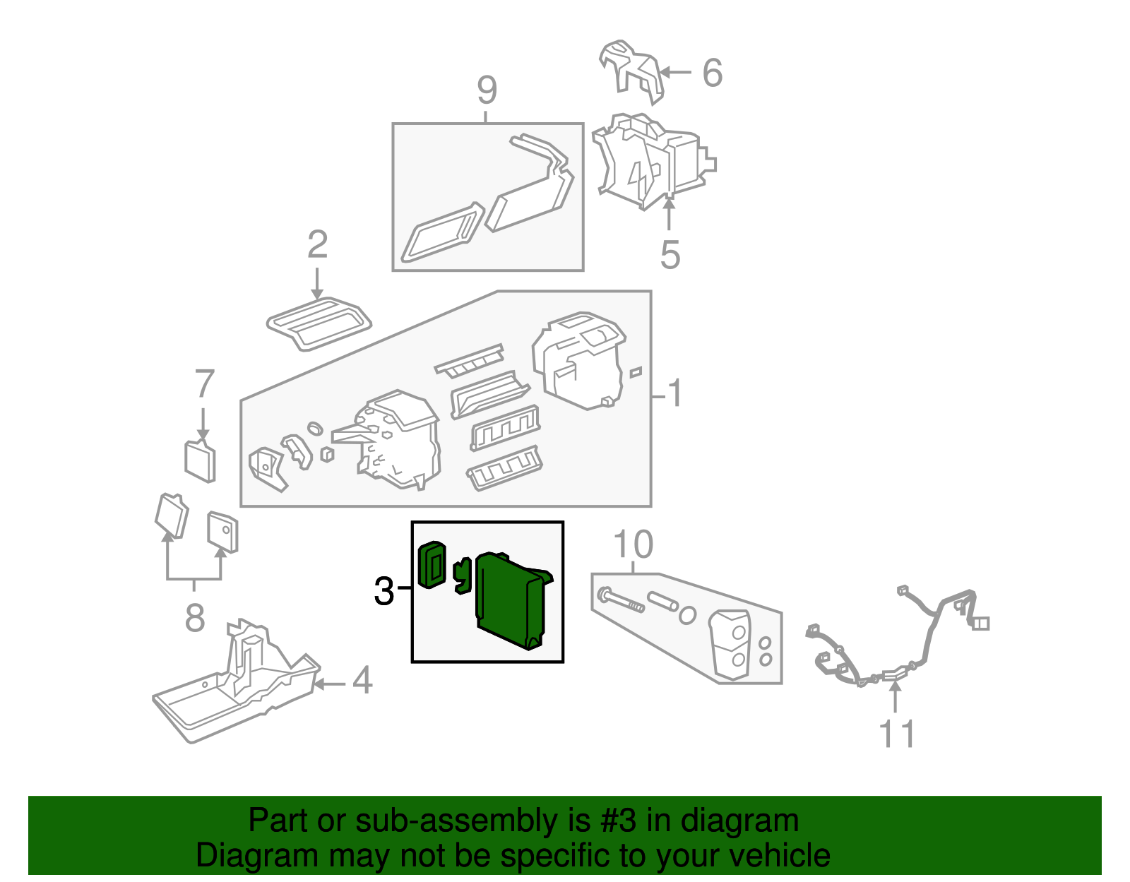 Evaporator Assembly, A/C - GM (89024990)