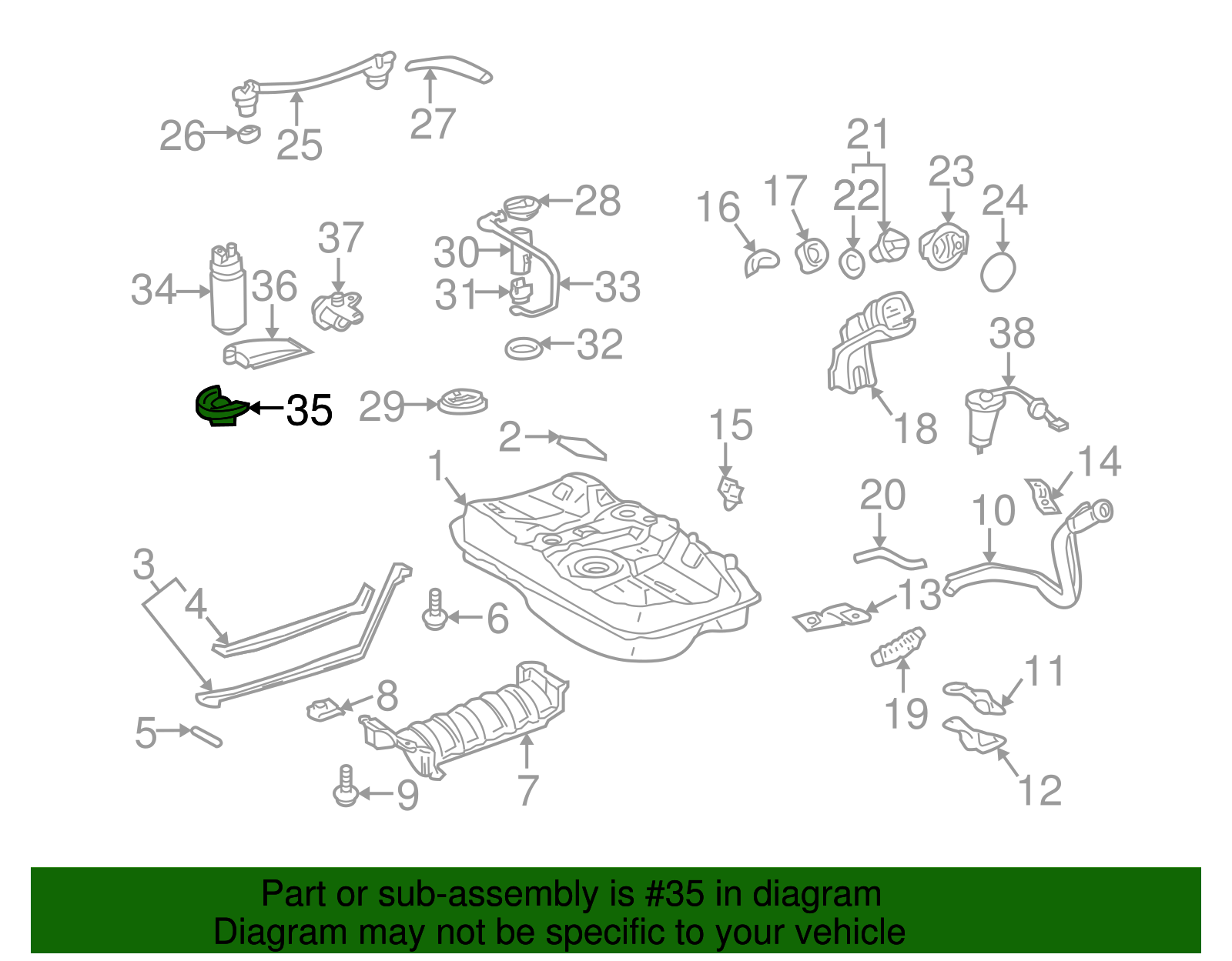 Fuel Pump Cushion - Scion (23249-0A020)