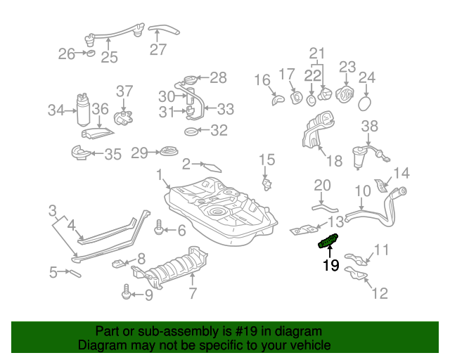 20042011 Toyota Camry Filler Hose 7721333100 Toyota Parts Center