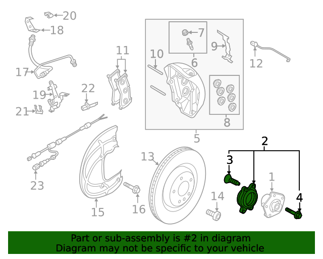 4M0498625G Wheel Bearing 20192023 Audi Audi OEM Parts