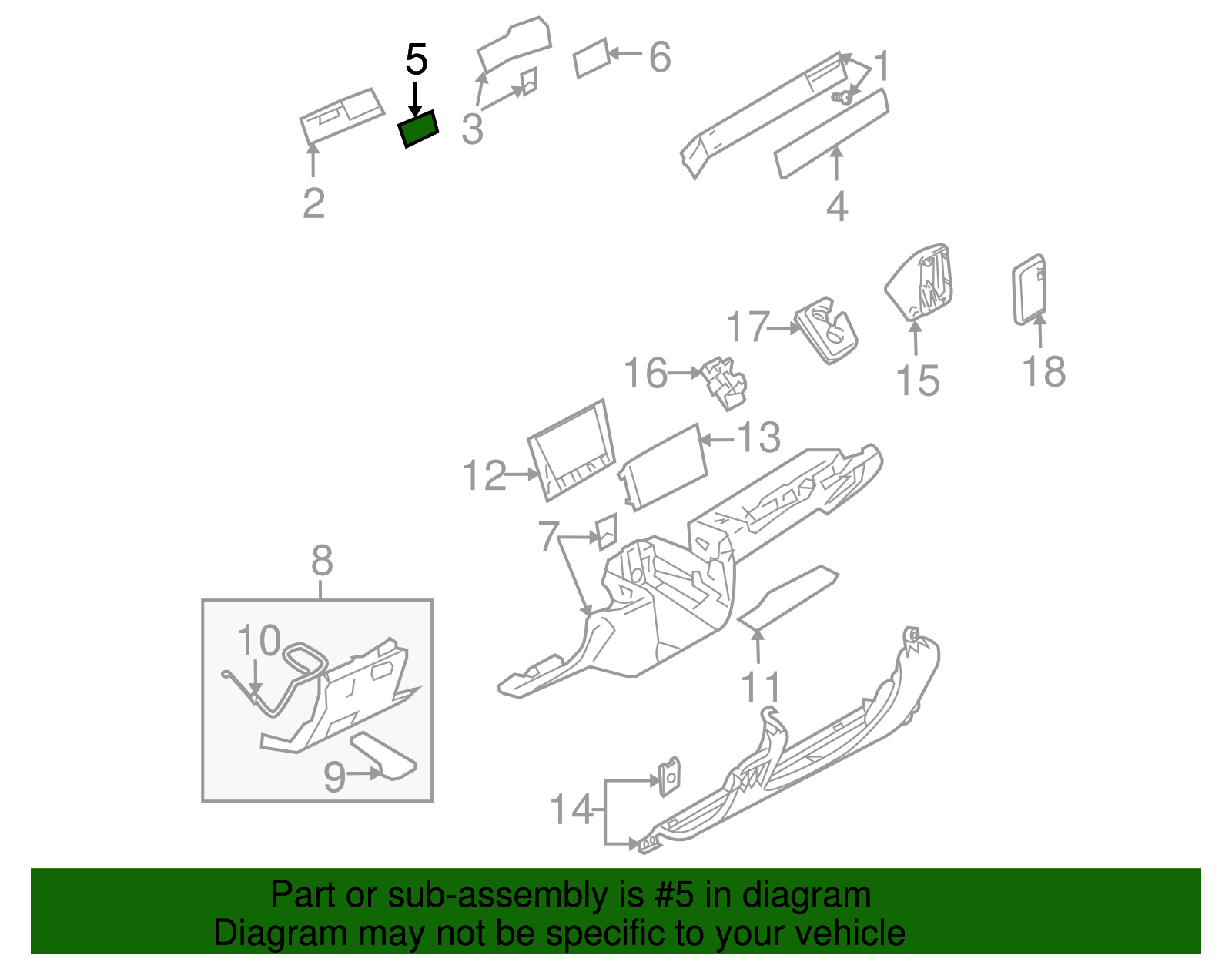 Insert Panel - Volkswagen (7L6-858-629-A-40S)