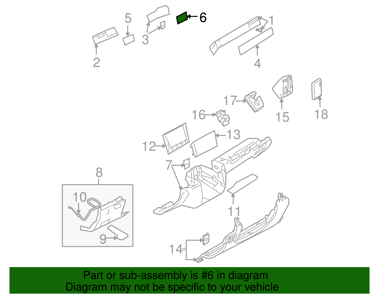 Insert Panel - Volkswagen (7L6-858-629-A-5BA)