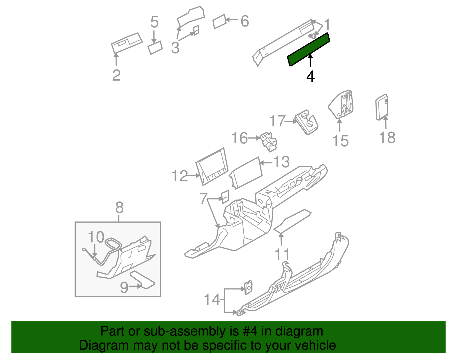 Insert Panel - Volkswagen (7L6-857-493-A-5U4)