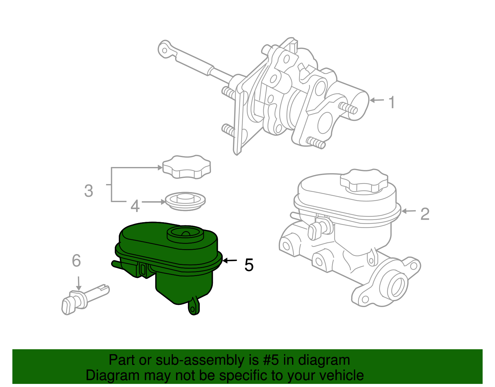 Brake Master Cylinder Reservoir - GM (89040424)