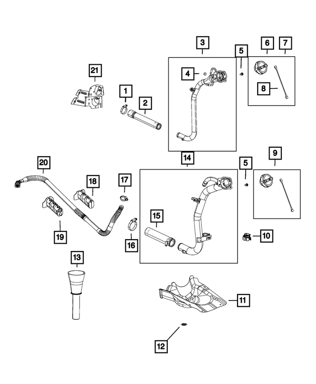 2019 Ram Fuel Tank Locking Cap 57008370AB Mopar Estores