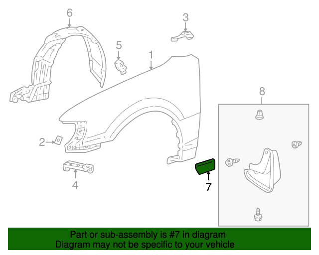 19982002 Toyota Corolla Body Side Molding 7562402080 Toyota Parts