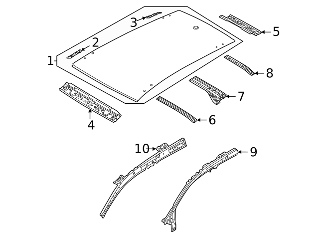 Roof Bow 2GJ-817-287-A