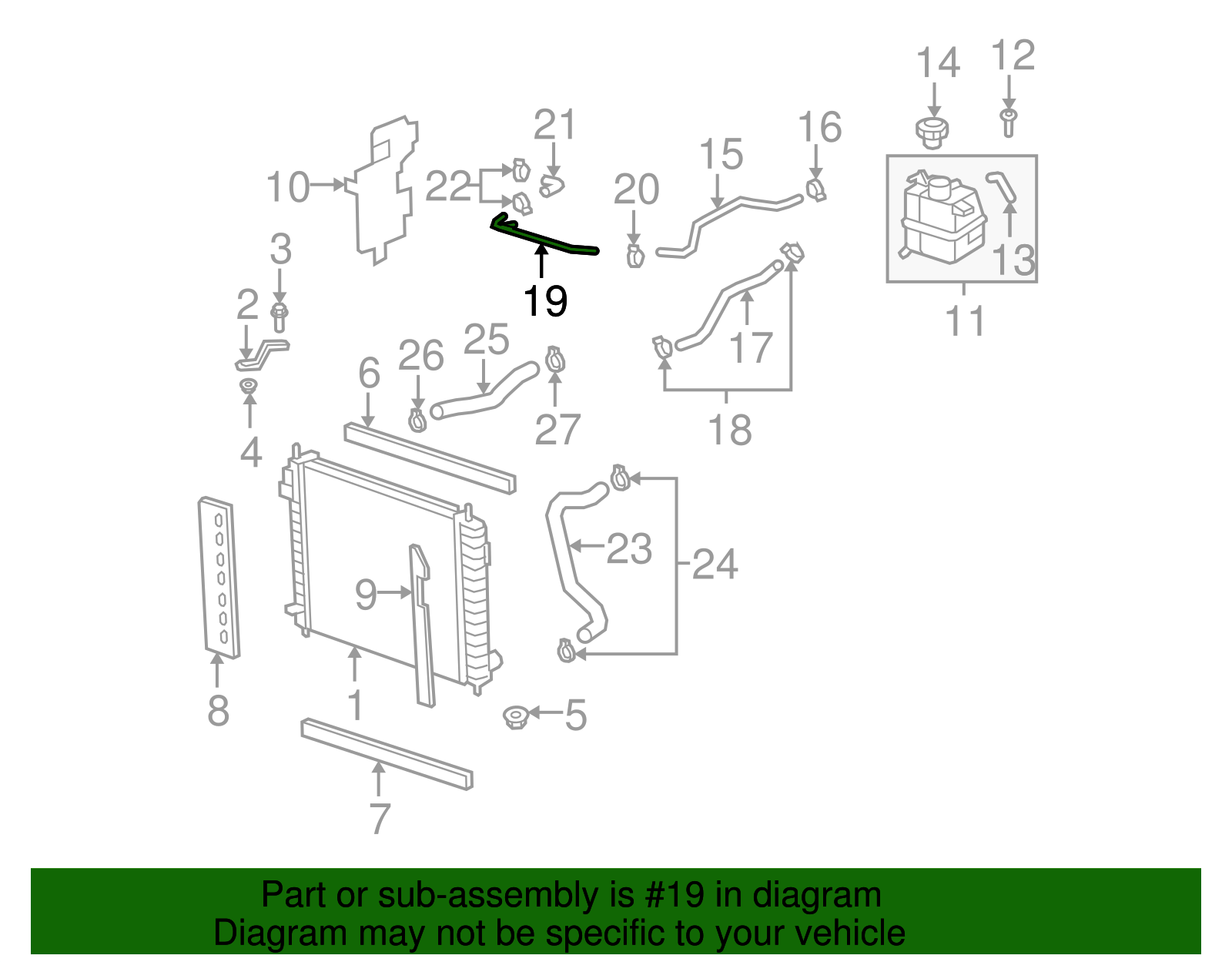 Engine Coolant Air Bleed Pipe - GM (12604024)