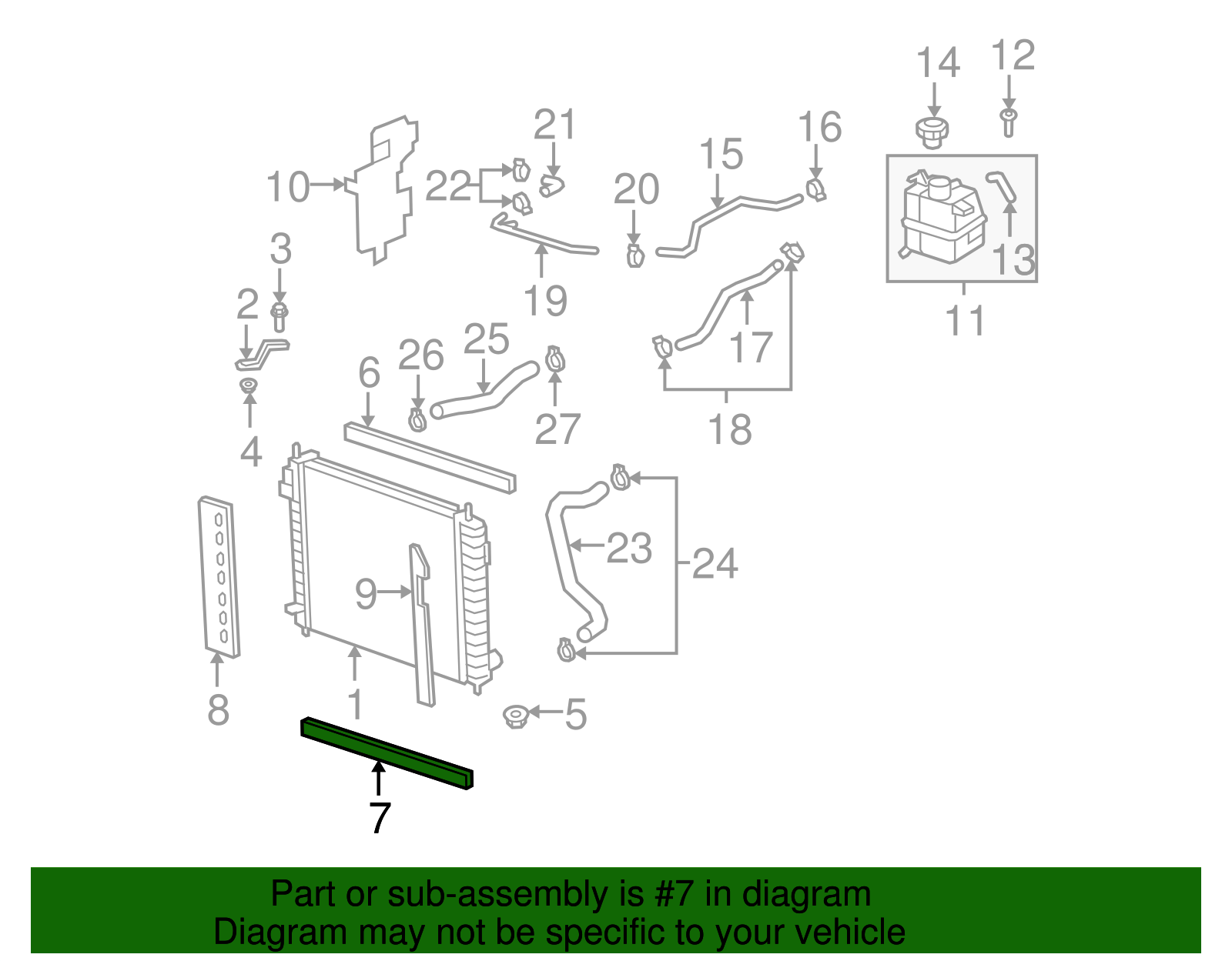 Lower Radiator Seal - GM (96629066)