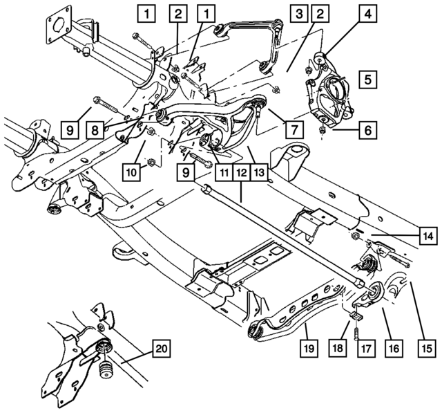 Mopar Lower Control Arm Front Bushing 52855292AA OEMMoparPart