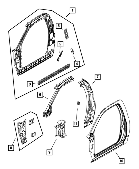 Aperture Panel, Pillar Supports and Cab Back  for 2018 Ram 1500 #2