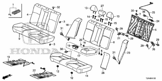 Rear Seat (1) (TS Tech) for 2015 Honda Accord #0