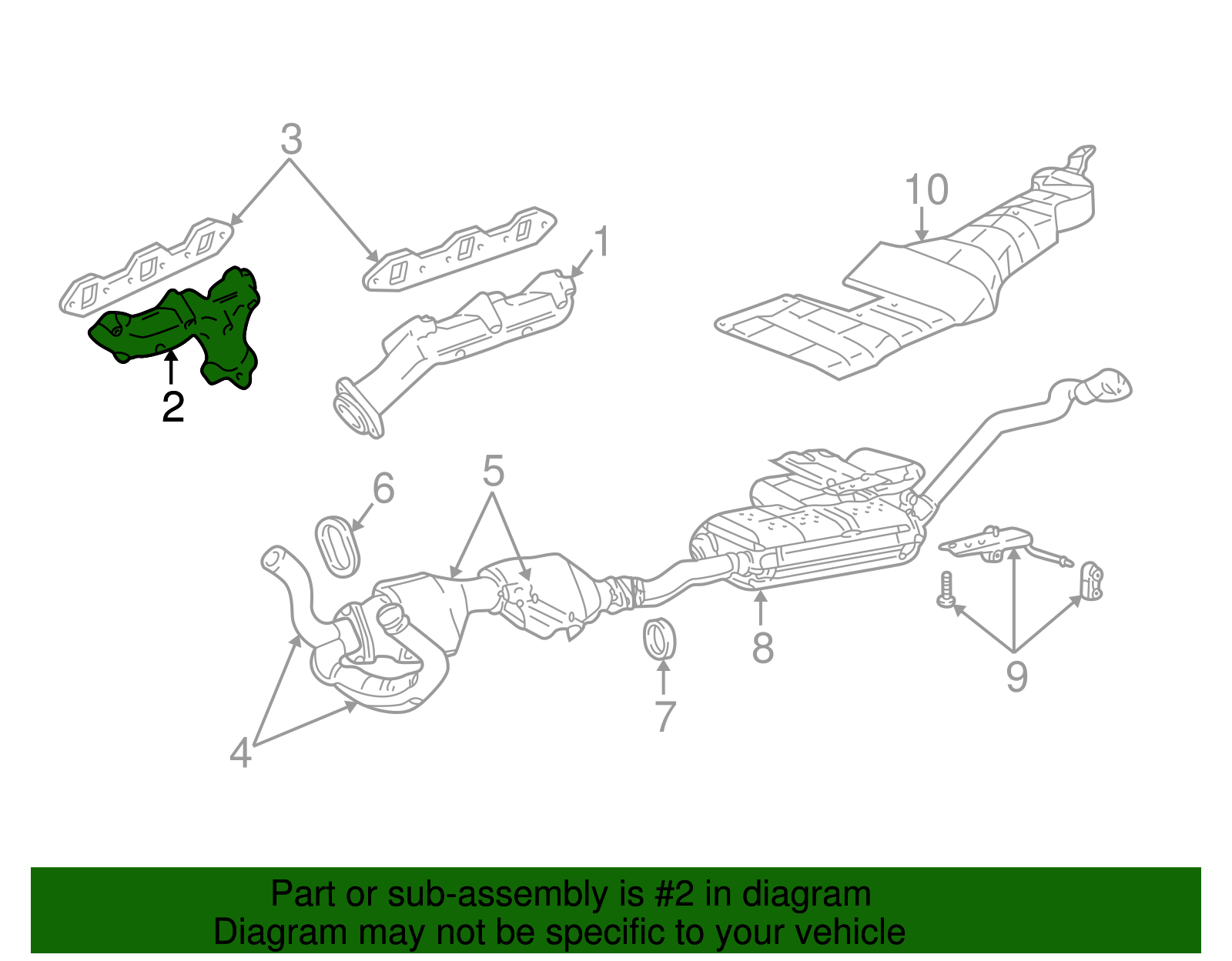 Exhaust Manifold - Ford (YU3Z-9431-AA)