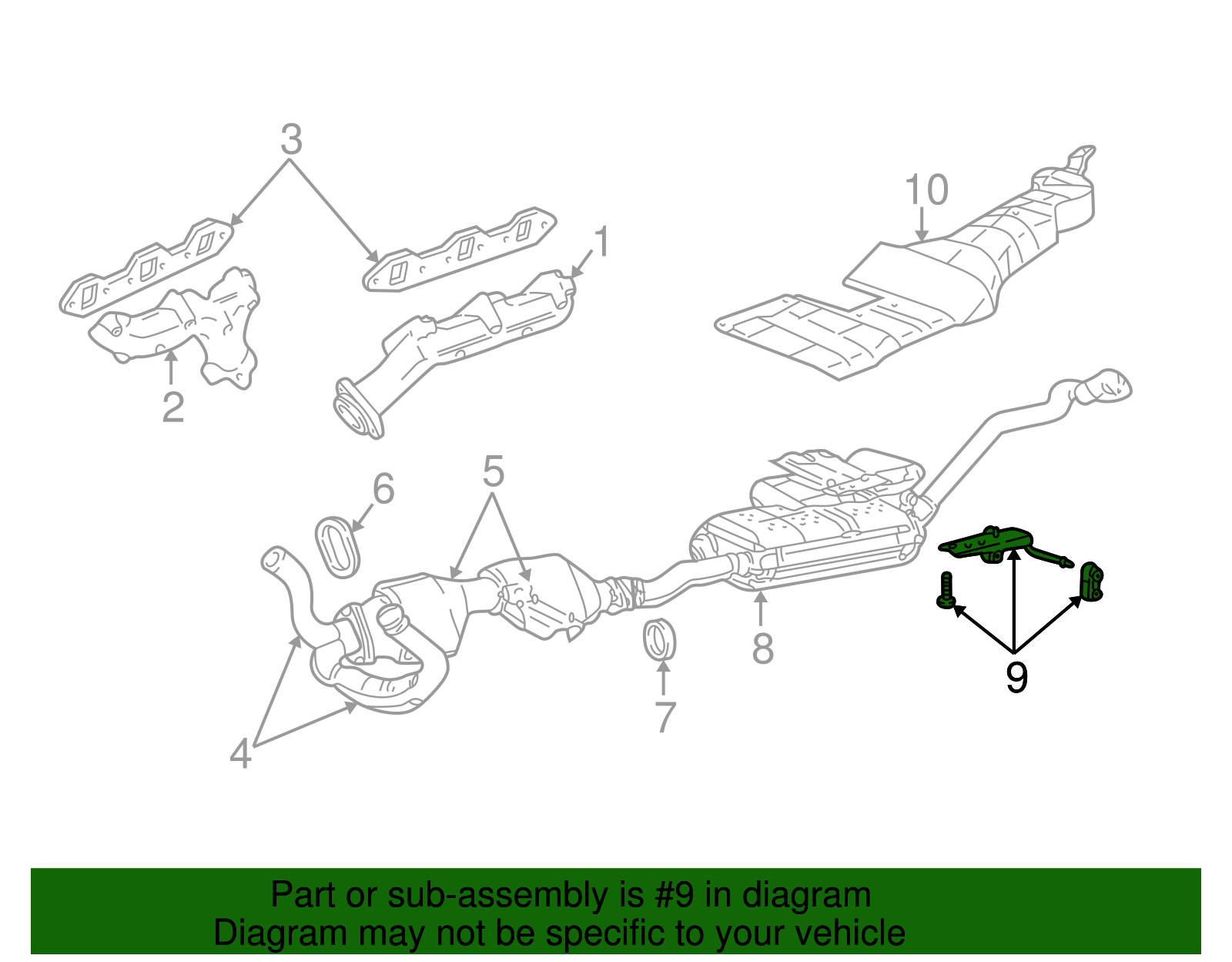 Muffler Bracket - Ford (YL2Z-5230-AB)