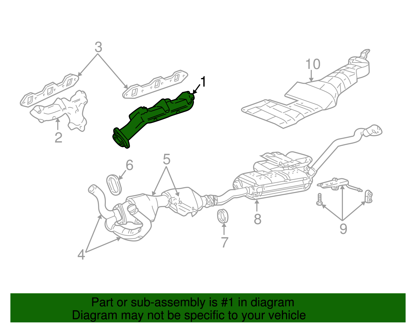 Exhaust Manifold - Ford (YU3Z-9430-AA)