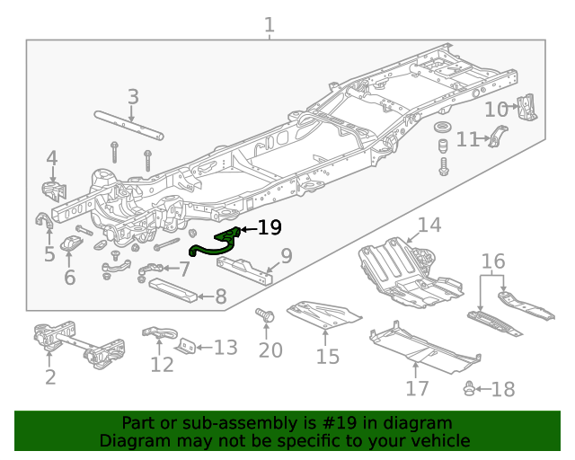 84009784 GM Driver Side Frame Reinforcement GM Parts Store