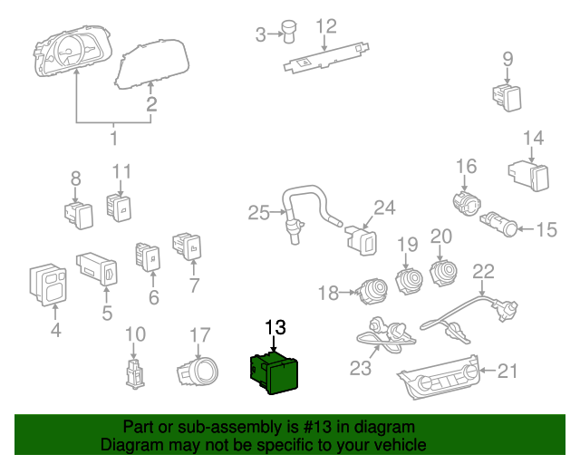 841400R020 Headlamp Switch 20132021 Toyota OEM Genuine Toyota Parts