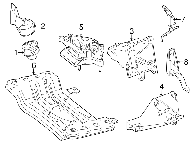 278-223-61-04 - Mount Bracket 2011-2018 Mercedes-Benz | Mercedes カチューシャ