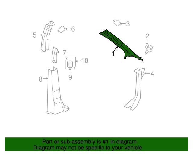 Windshield Pillar Trim 7B0-867-233-B-DW1