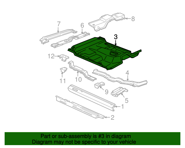 20072011 Ford Ranger Floor Pan 7L5Z1311135A QuirkParts