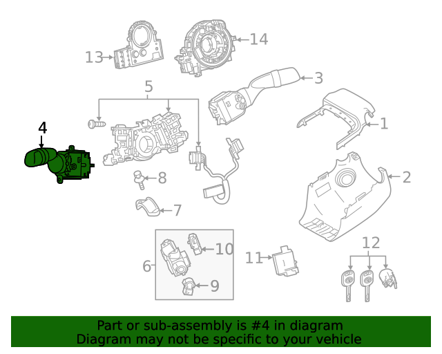 20182024 Toyota Turn Signal Switch 8432906010 Toyota Parts Center
