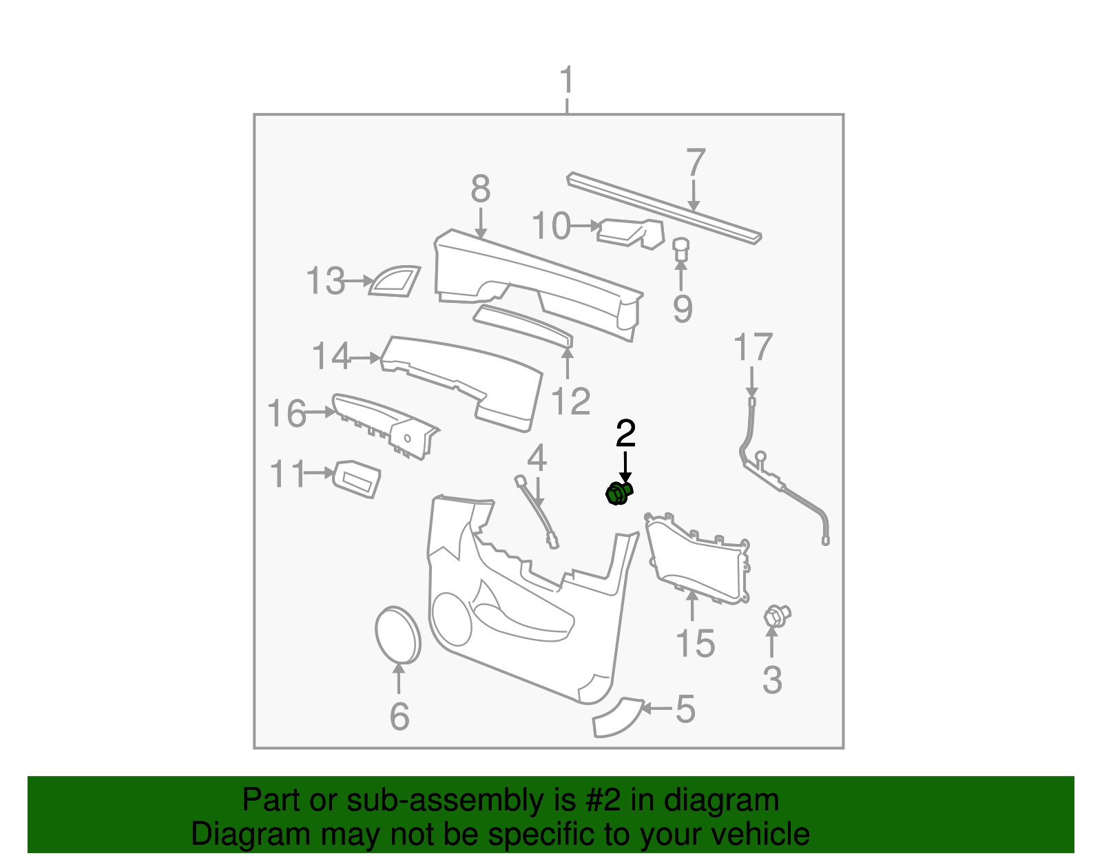Door Interior Trim Panel Retainer - GM (94530798)