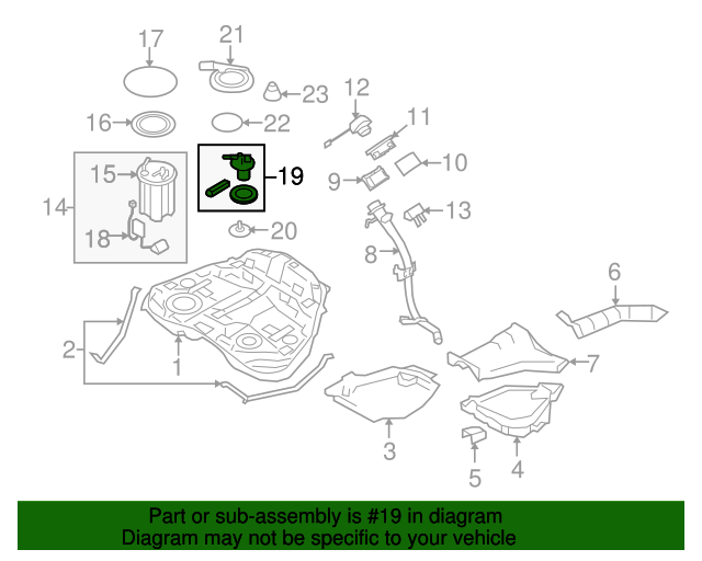 20102011 Subaru Fuel Gauge Sending Unit 42081AJ021 Subaru Parts Store