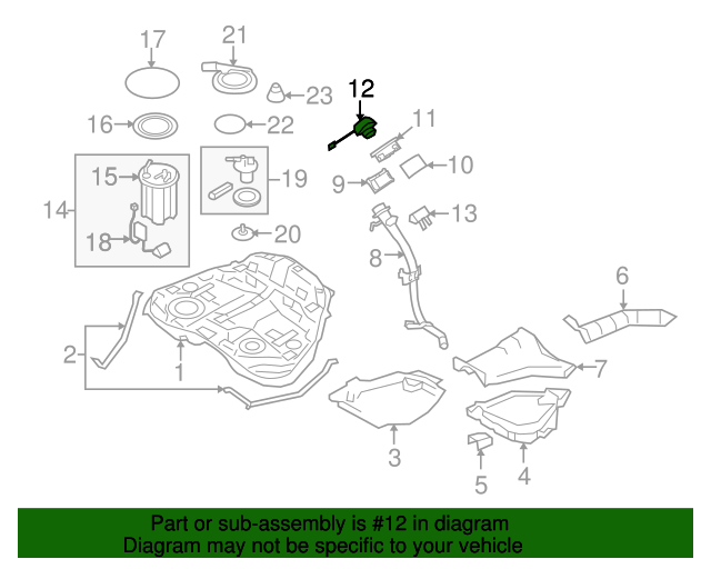 20102014 Subaru OEM NEW 20102014 Subaru Legacy Outback Fuel Filler