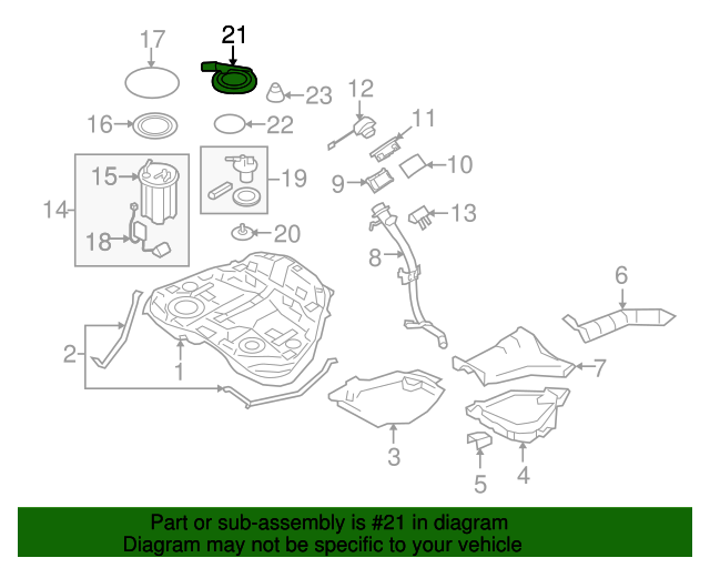 20052019 Subaru Fuel Sender Unit Plate 42057AG010 Subaru Parts Store