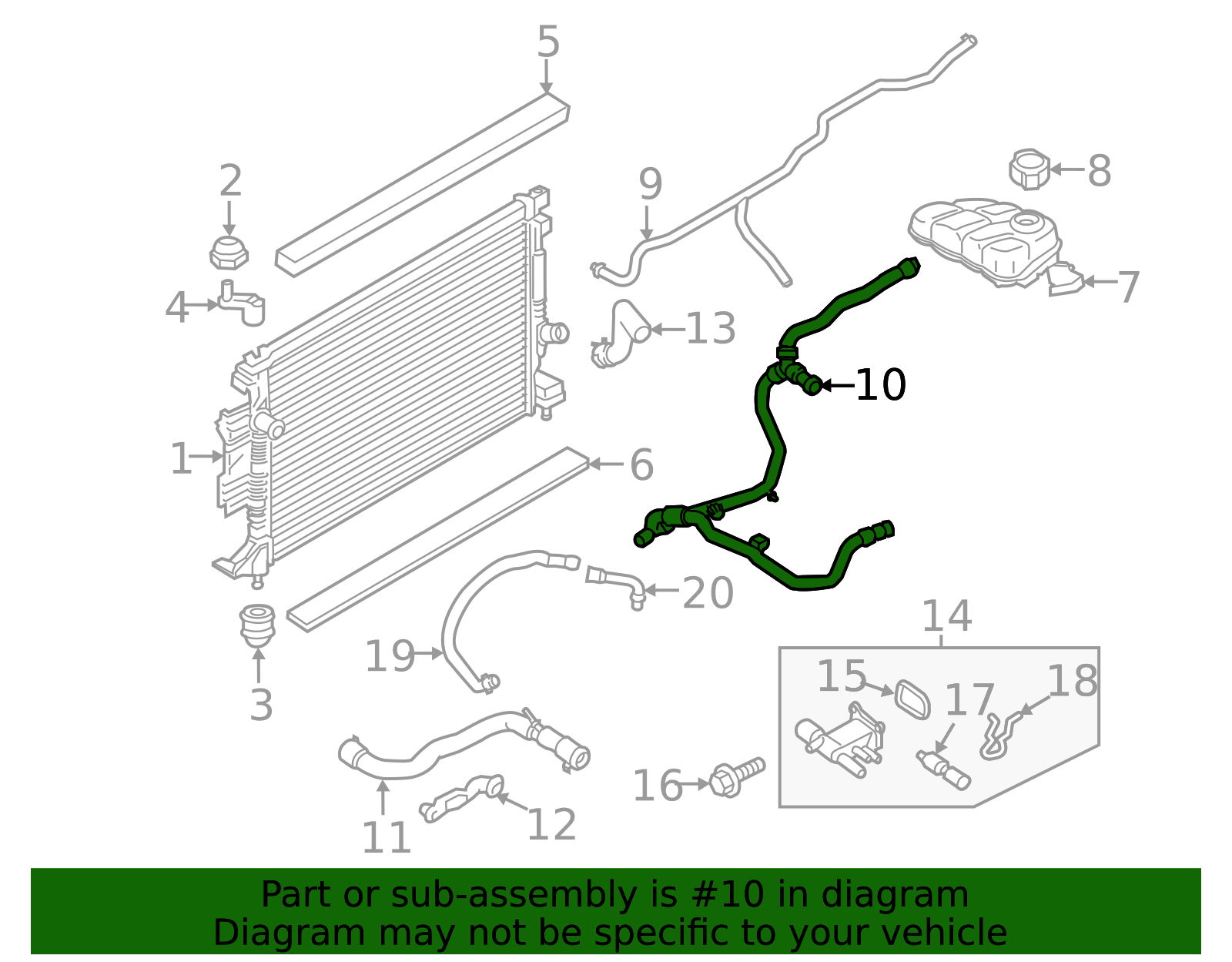 Overflow Hose - Ford (GJ7Z-8075-E)