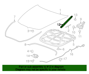 Pair Of Hood Lift Supports For Cadillac CTS 2014-2019 – Direct Replacement Struts 9 thumbnail image
