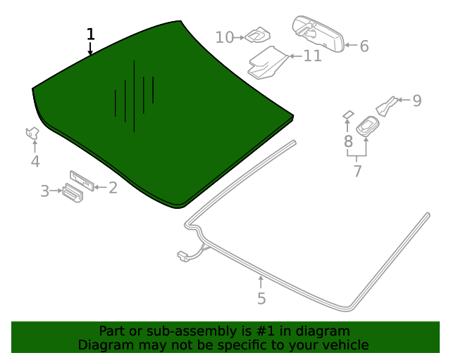 561013Y951 Windshield 20192022 Lexus Longo Lexus Parts