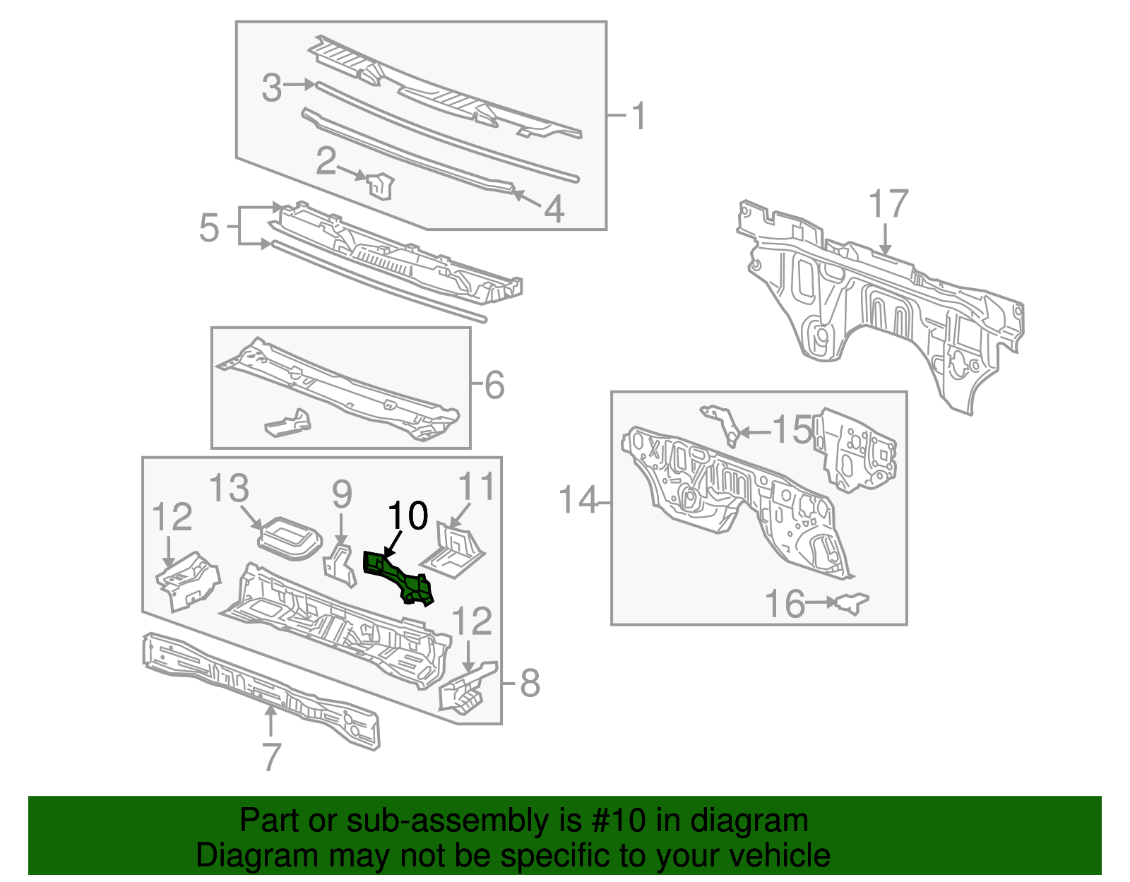 Instrument Panel Center Bracket - GM (97245613)