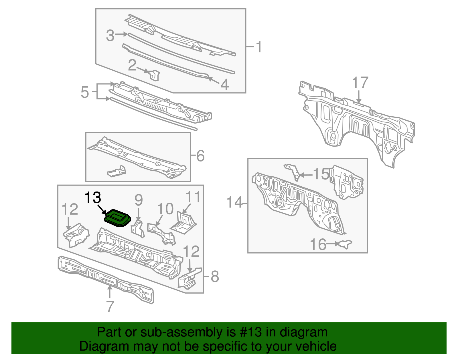 HVAC Air Inlet - GM (97245627)