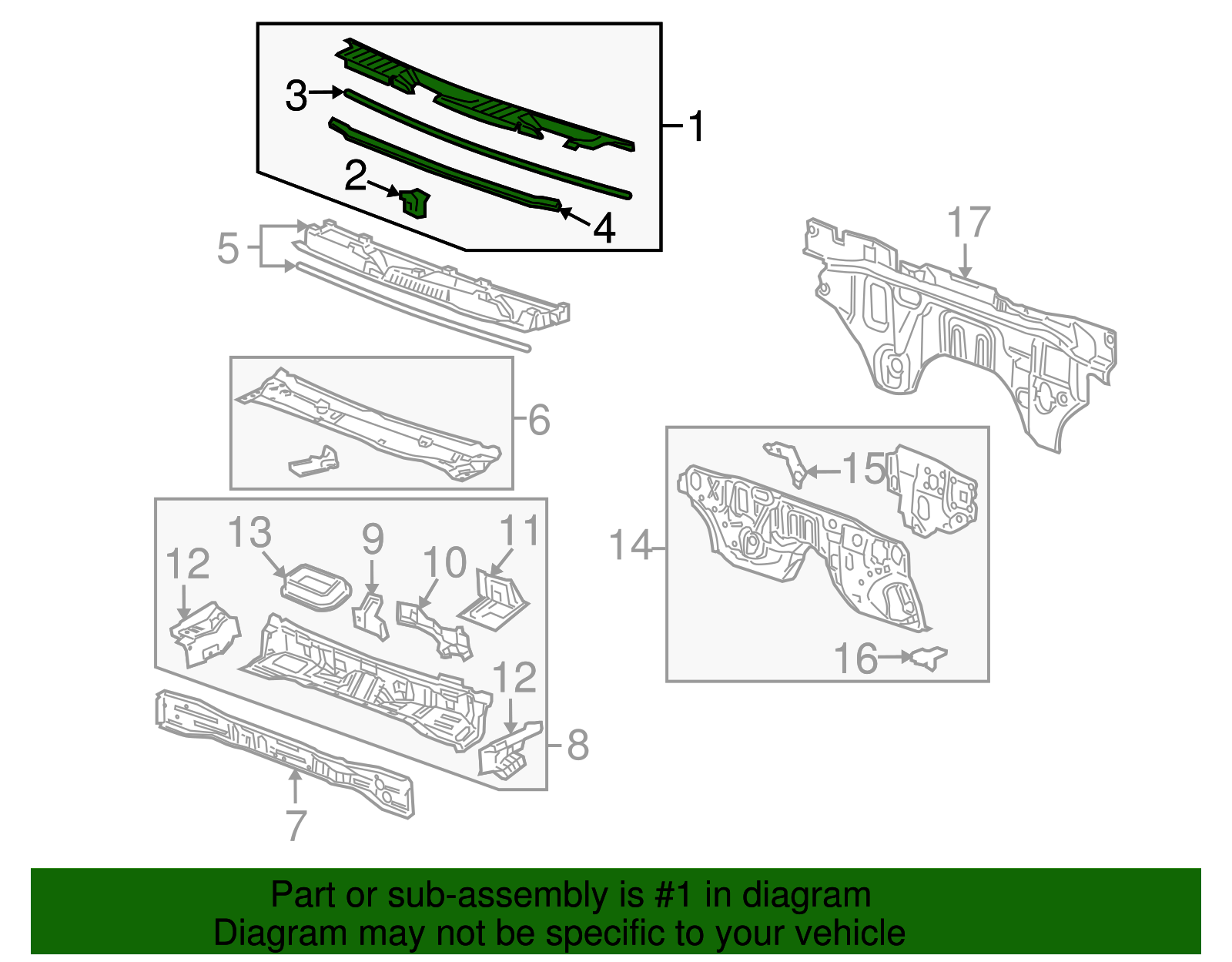 Air Inlet Grille Panel (15840842)