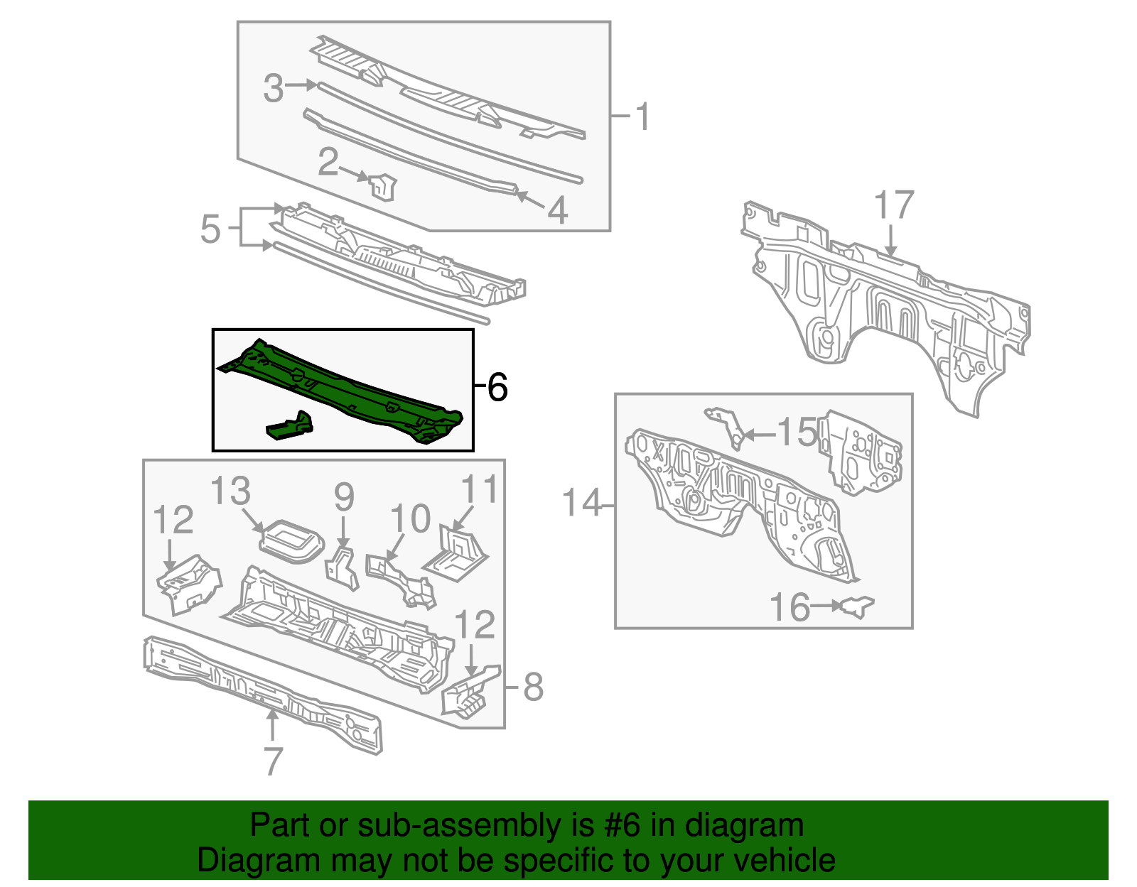 Plenum Upper Panel - GM (15816093)