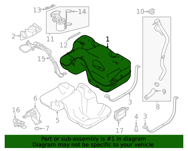 20182019 Land Rover Range Rover Evoque Fuel Tank LR094171 OEM Parts