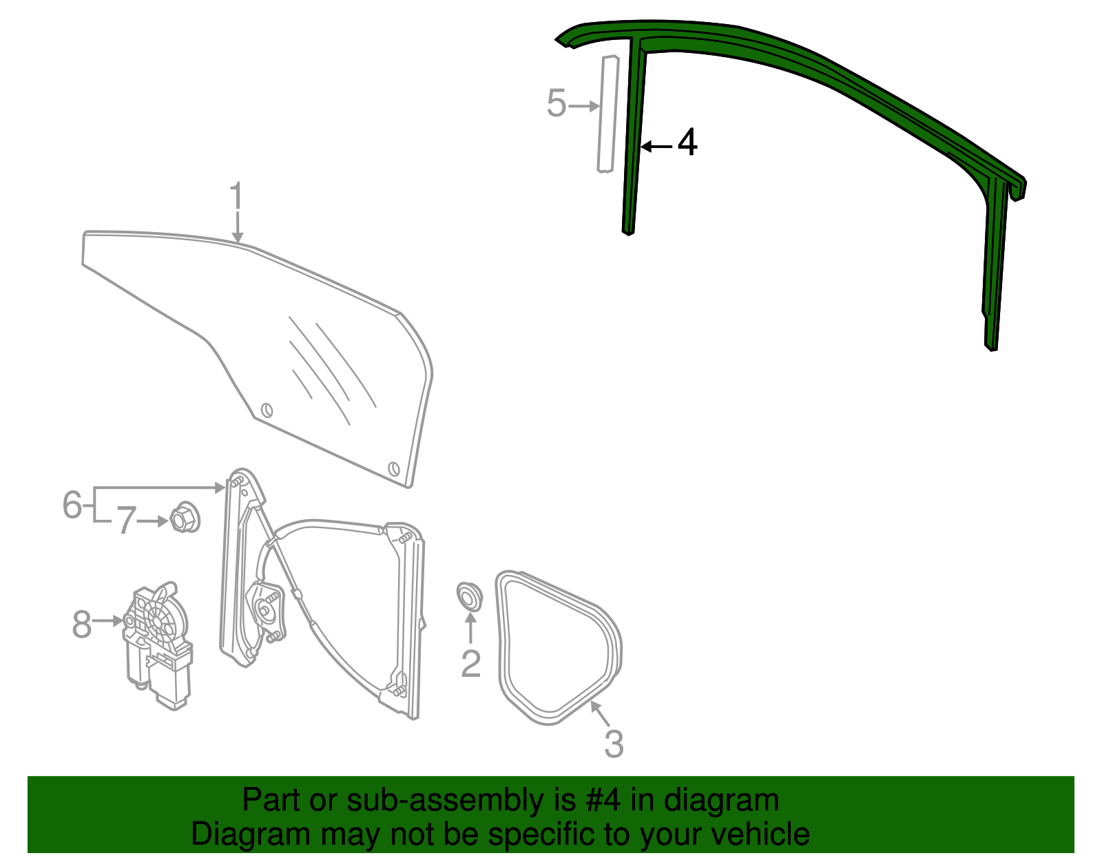 Auto Window Channel 2012-2022 Volkswagen Passat Window Channel 561-837-431-J-VNH | Retail ...