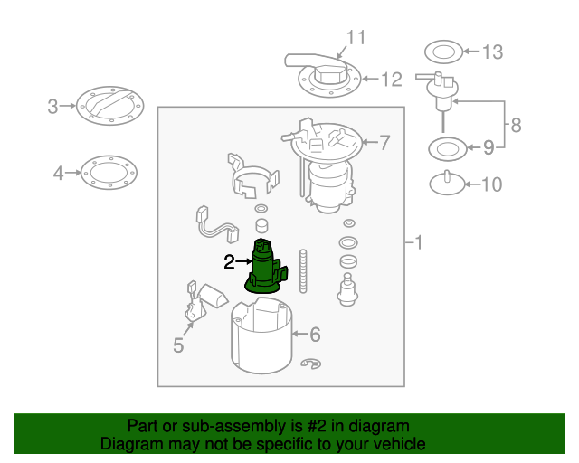 20142018 Subaru Forester Fuel Pump 42022SG010 Subaru Parts Store
